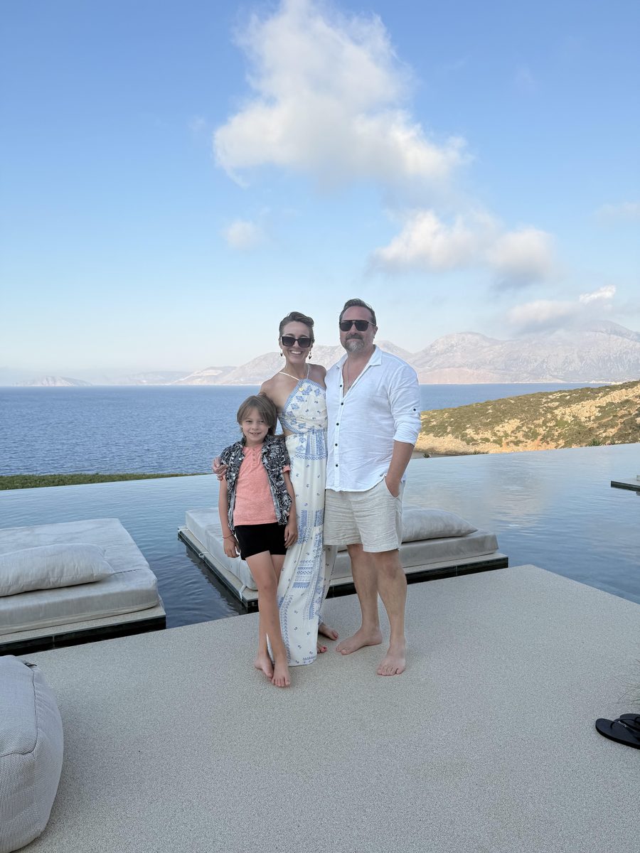 Matt Wilson with his family